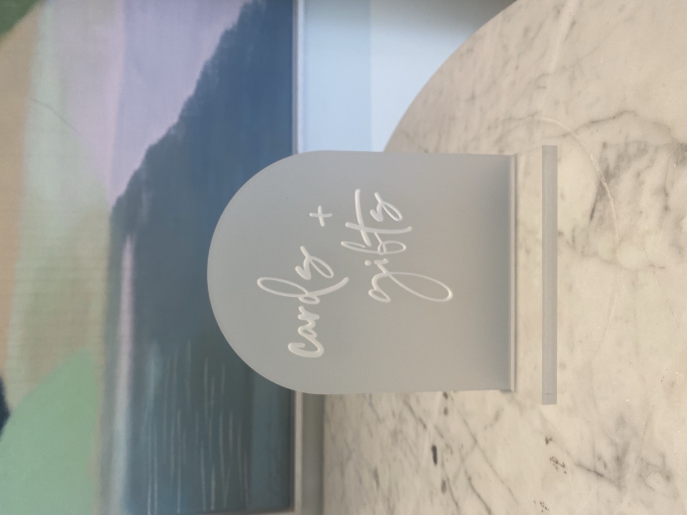 A5 3D Frosted — Cards & gifts sign