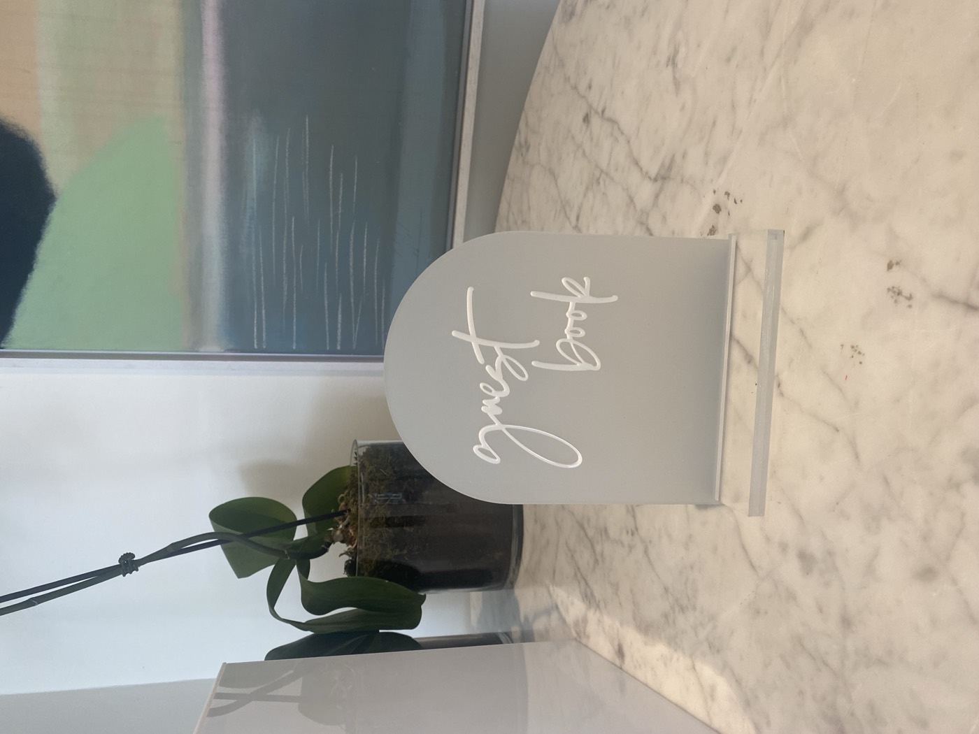 A5 3D Frosted — Guest book sign
