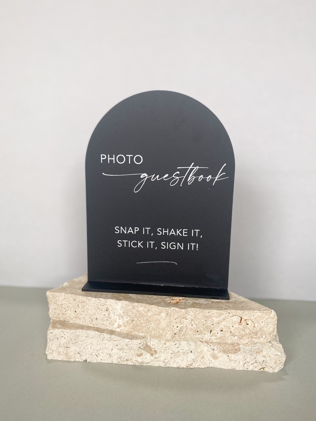 Black arch A5 — Photo guestbook sign