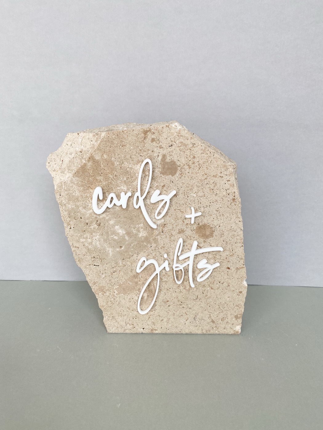 Stone — Cards & gifts sign