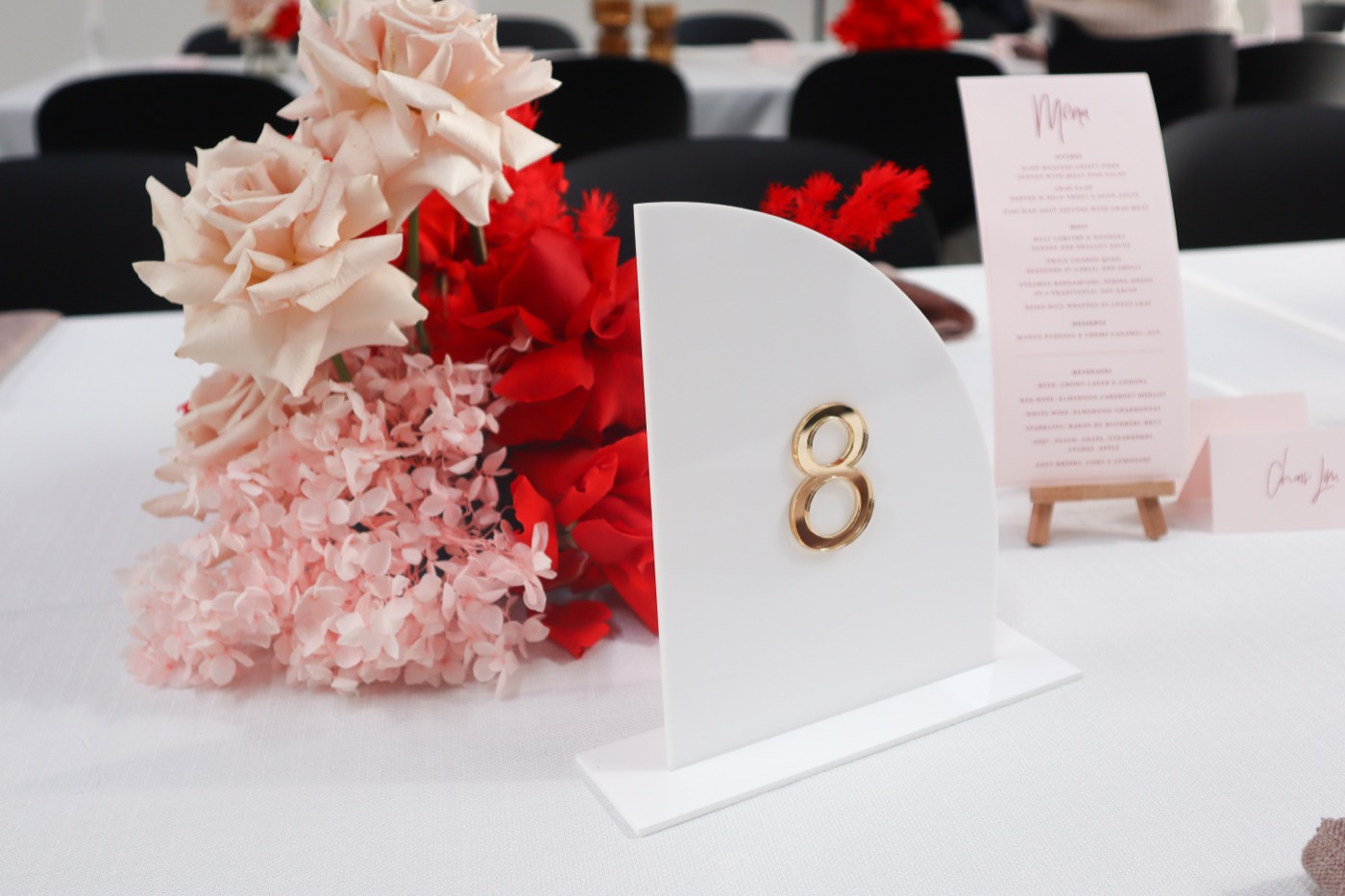 Gold Half Arch — Table Numbers