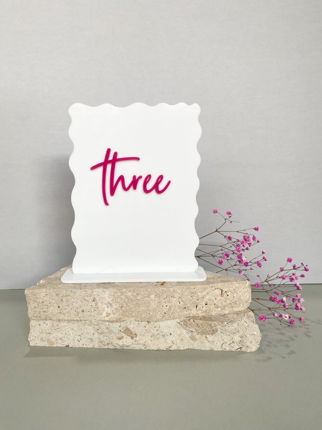 Wave Pink — Table Numbers